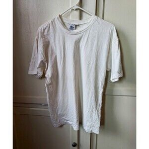 Vintage 90s Ann Taylor White T Shirt One Size Single Stitch 100% Cotton
